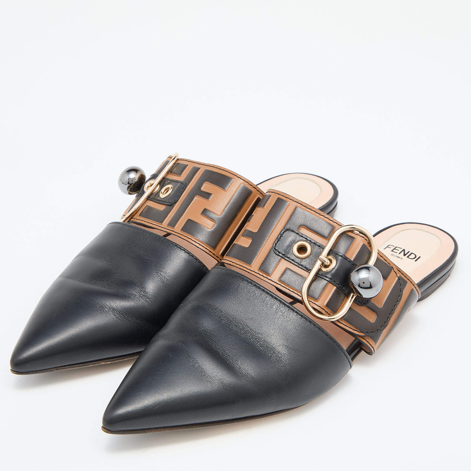 Fendi on sale buckle mule