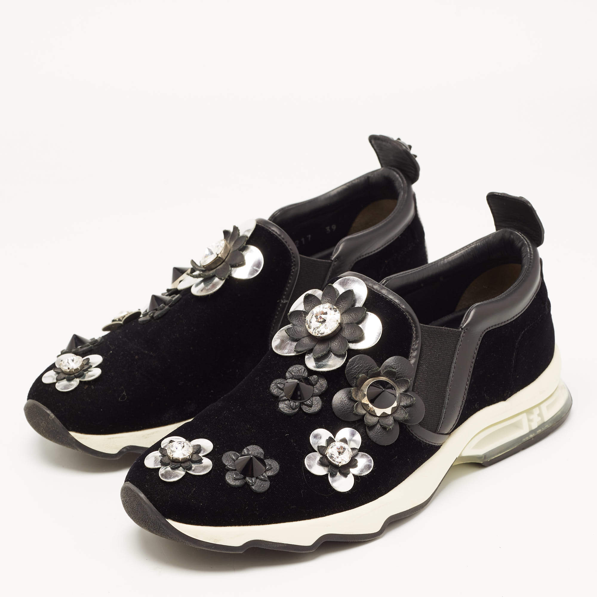 Fendi velvet discount sneakers