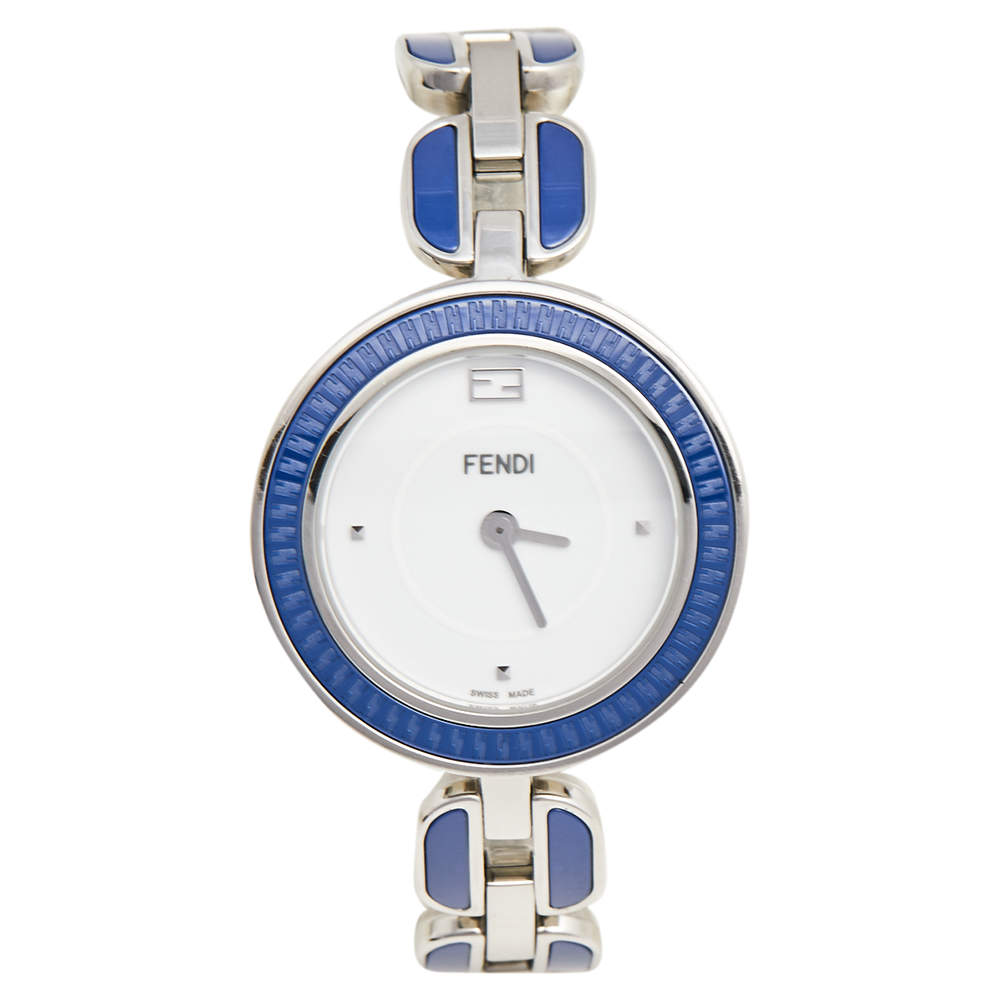 Pre Owned Fendi White Stainless Steel My Way F357024003 Women's Wristwatch 28 mm