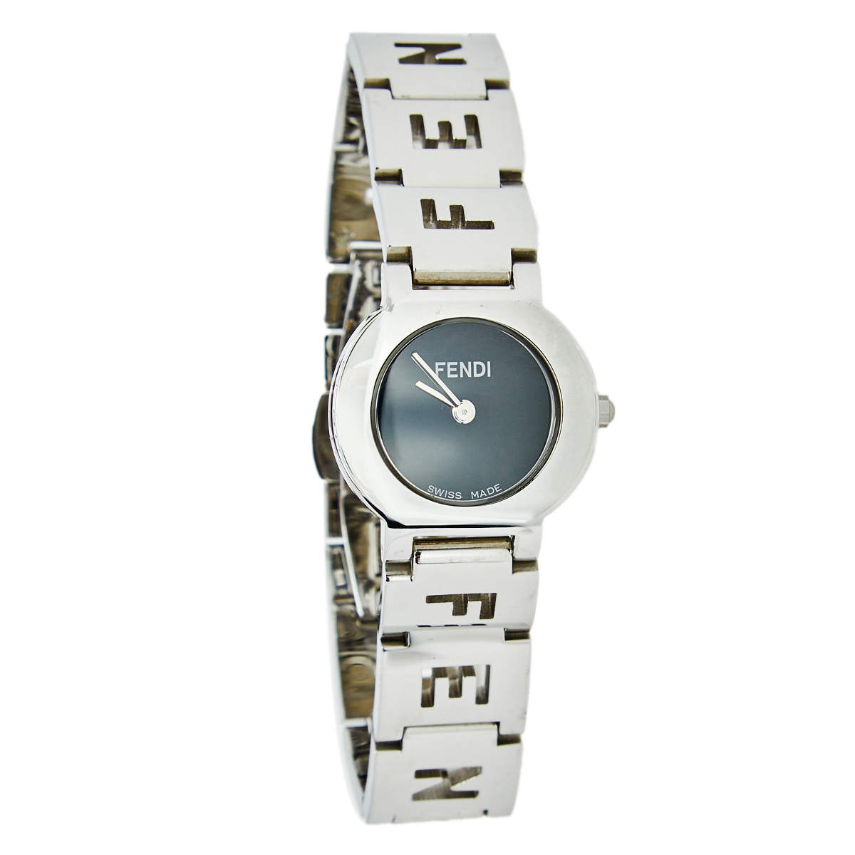 Fendi Black Stainless Steel 3050L Women's Wristwatch 24 mm 