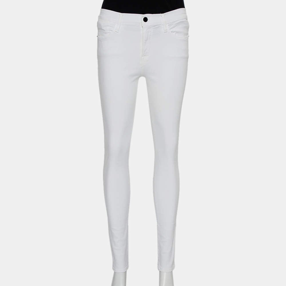 Frame White Denim High Skinny Blanc Jeans S