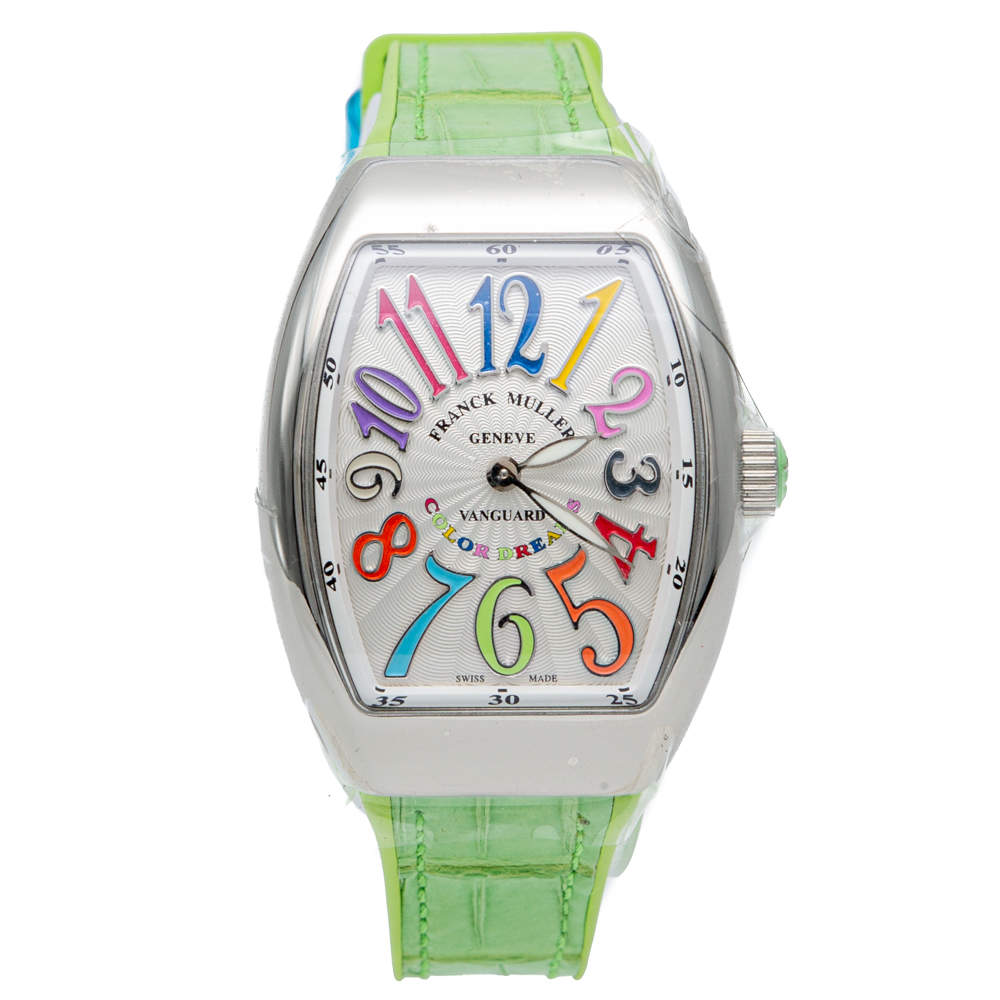 Franck Muller White Vanguard Color Dream Steel Women's Wristwatch 32X42MM