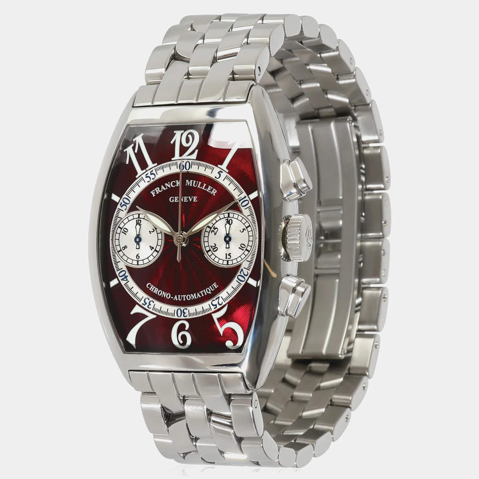 Franck Muller Red Stainless Steel Casablanca 5850 CC A Automatic Women's Wristwatch 30 mm