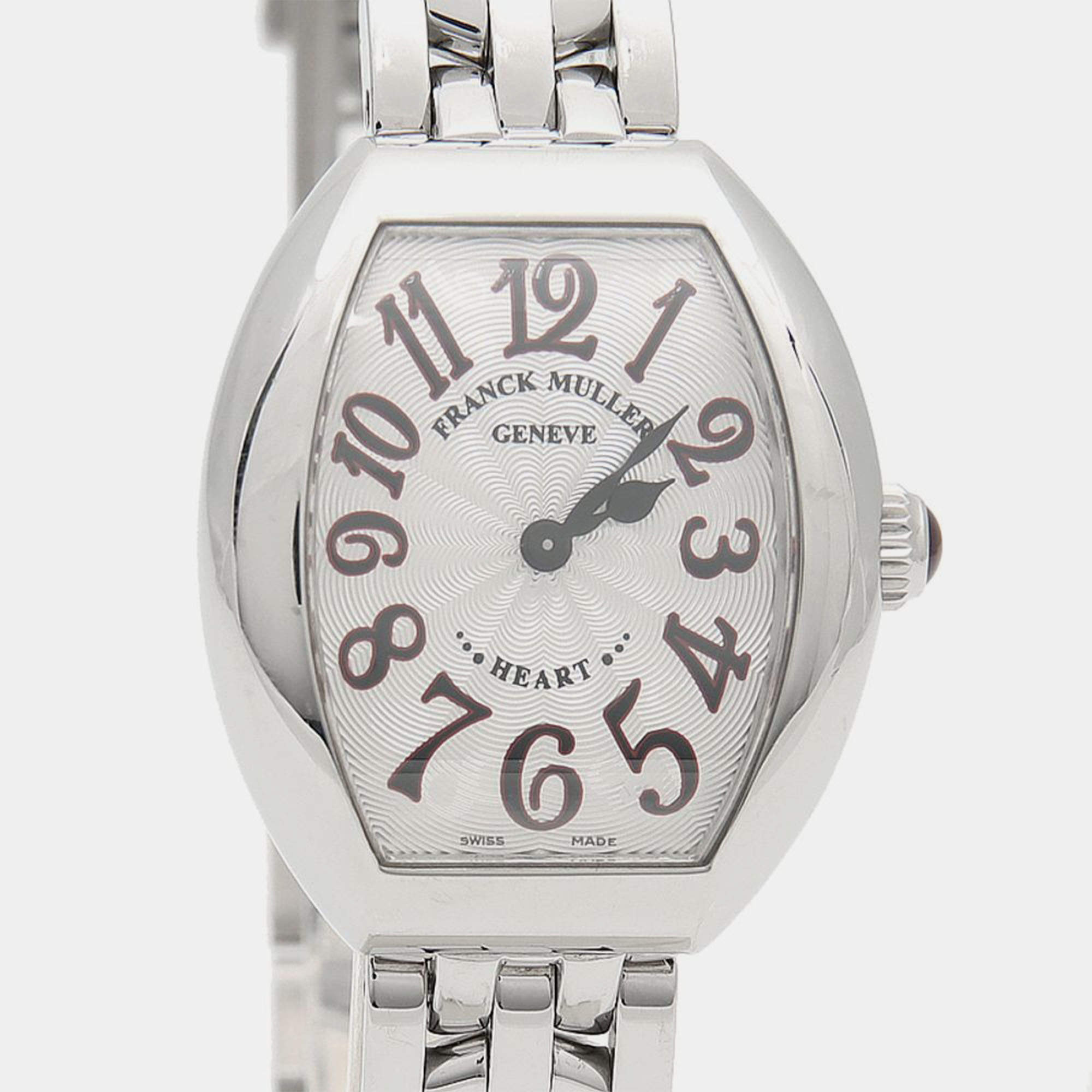 مملوكة مسبقًا Franck Muller Heart to Heart Quartz Stainless Steel Women's Wristwatch 26 mm