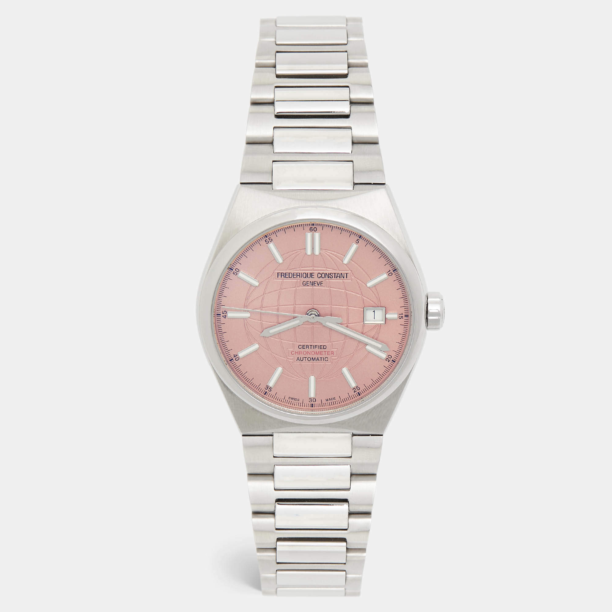 Frederique Constant Salmon Stainless Steel Highlife FC303S3NH6B Unisex Wristwatch 39 mm