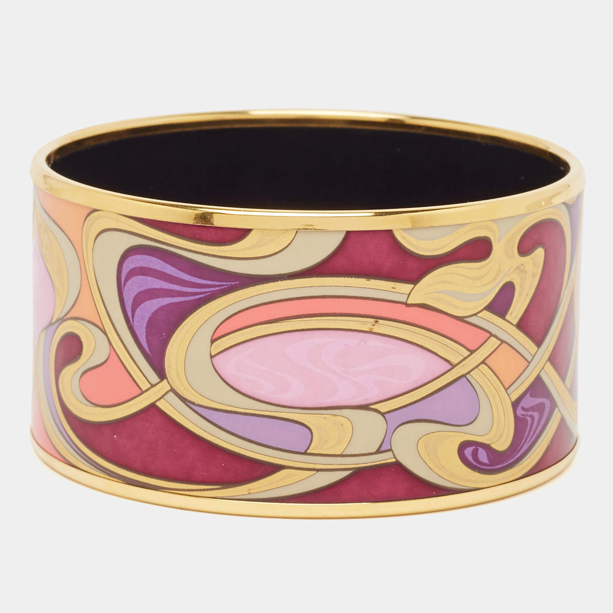 Pre Owned Frey Wille Fire Enamel Gold Tone Bracelet 