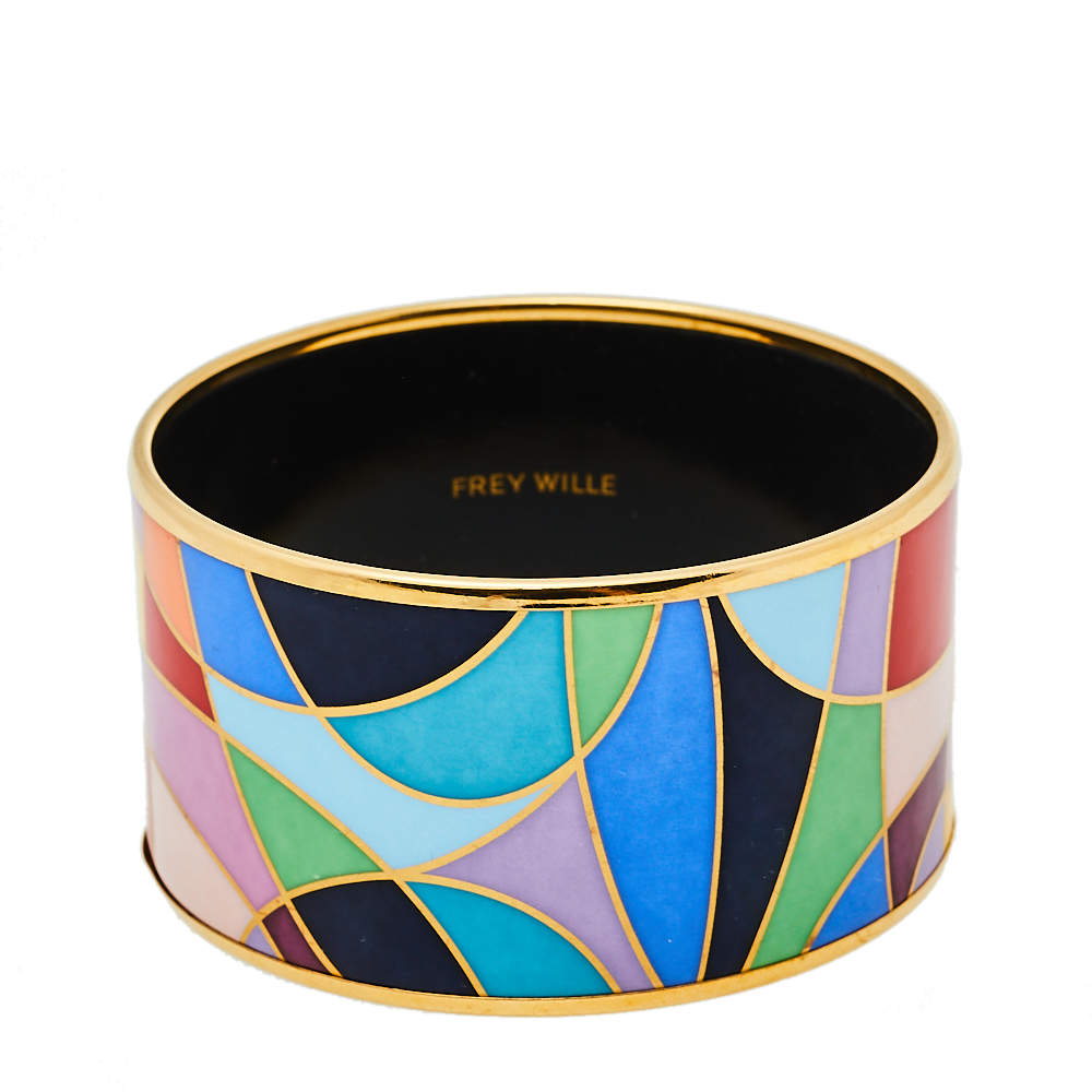 Pre Owned Frey Wille Ode to Joy of Life Heavenly Joy Bordered Diva Bangle