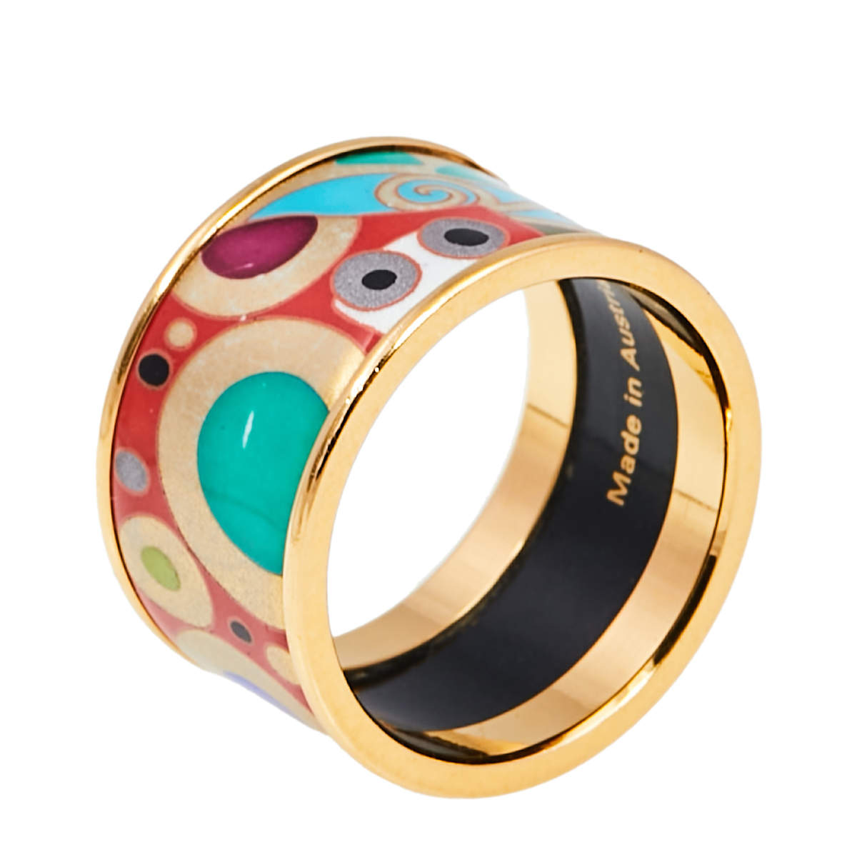 Pre Owned Frey Wille Hommage à Gustav Klimt Hoffnung Diva Band Ring Size 50