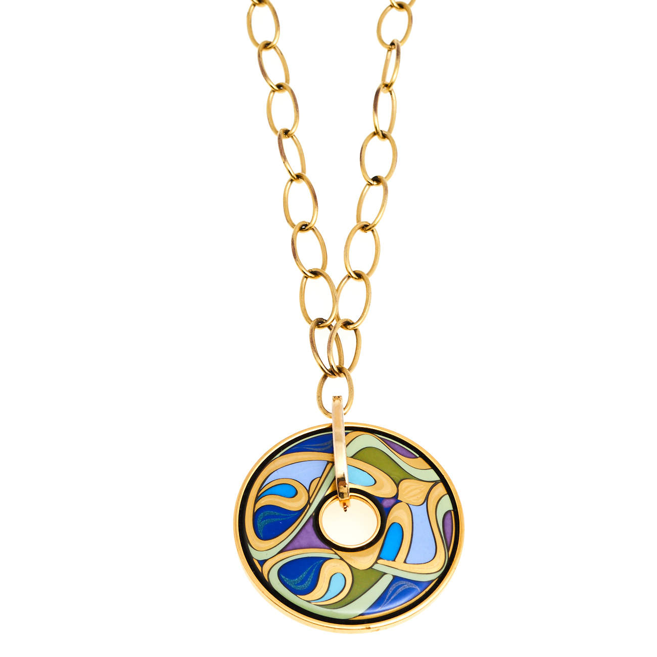 Frey Wille Hommage À Alphonse Mucha Fire Enamel Luna Piena Pendant