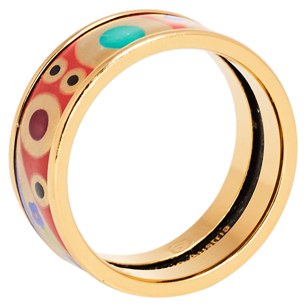Pre Owned Frey Wille Hommage à Gustav Klimt Hoffnung Miss Band Ring EU 55