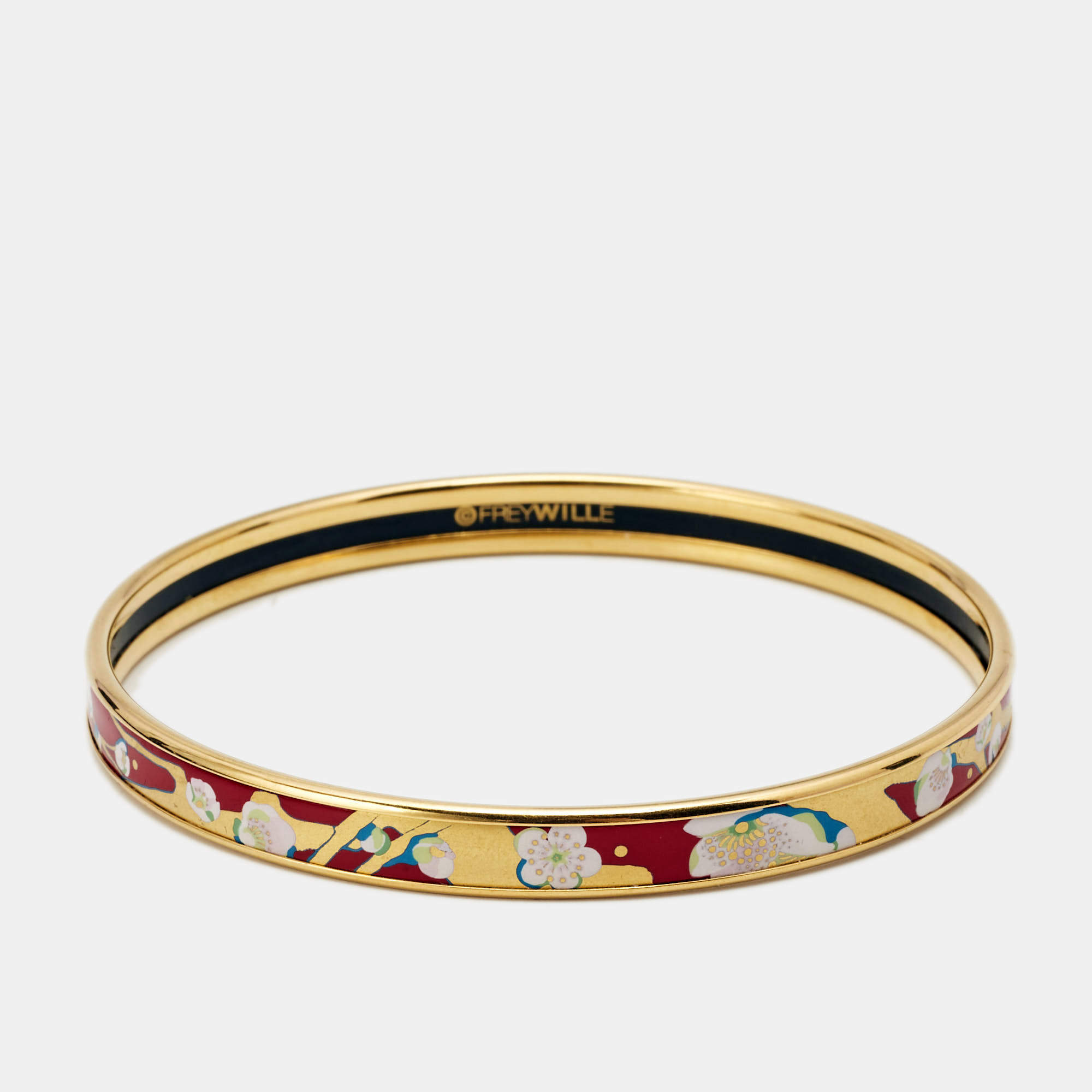 Pre Owned Frey Wille Hommage à Vincent van Gogh L'Amandier Rouge Éclat Bordered Ultra Bangle
