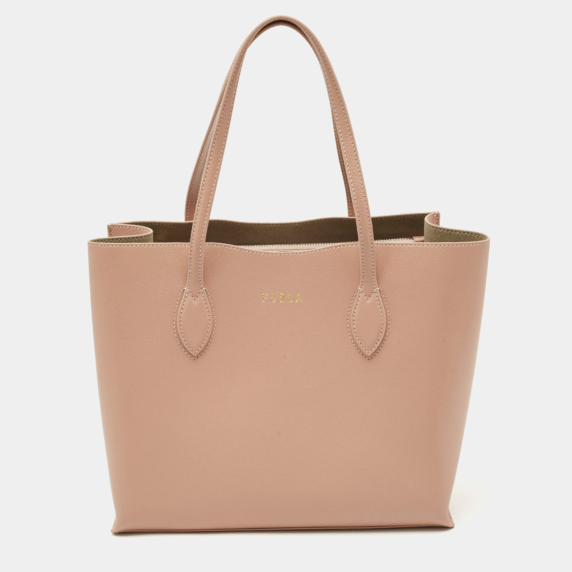 Furla Pink Leather Era Tote