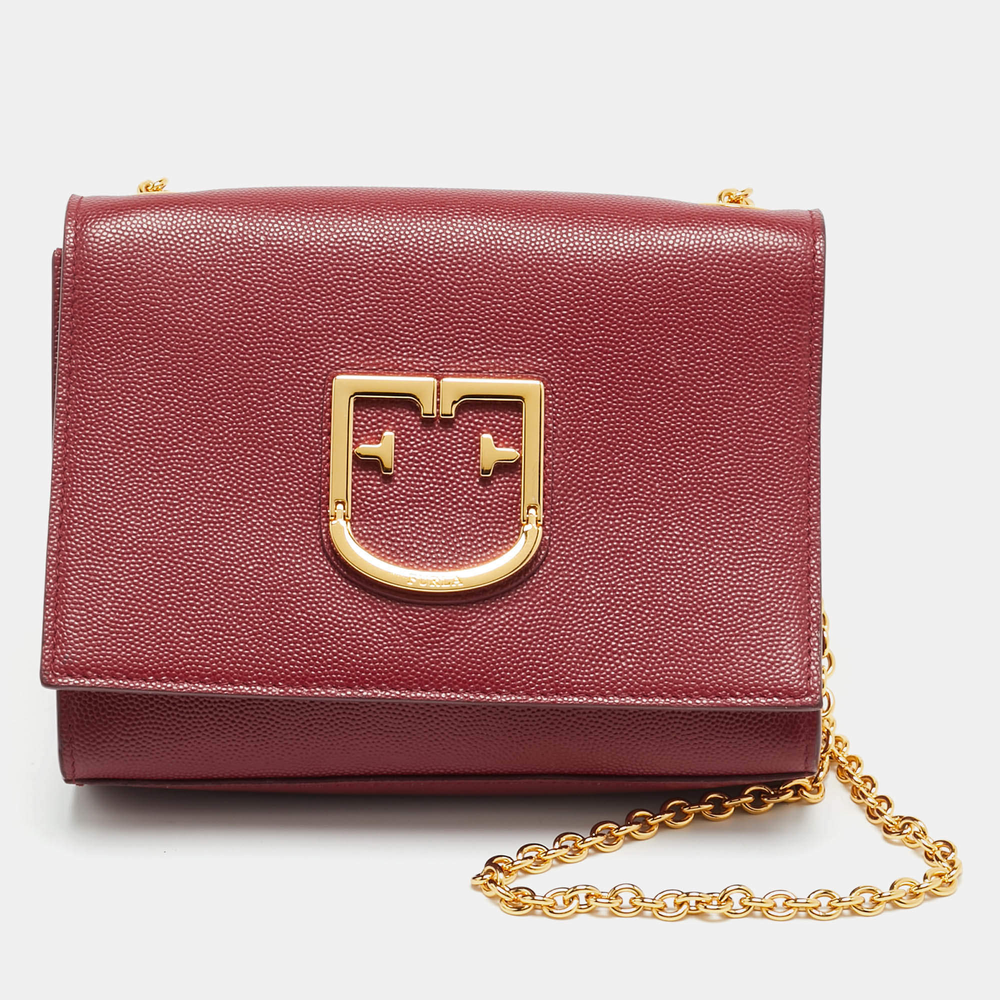 مملوكة مسبقًا Furla Viva Mini Red Leather Shoulder Bag