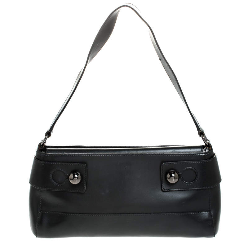 Furla Black Leather Shoulder Bag