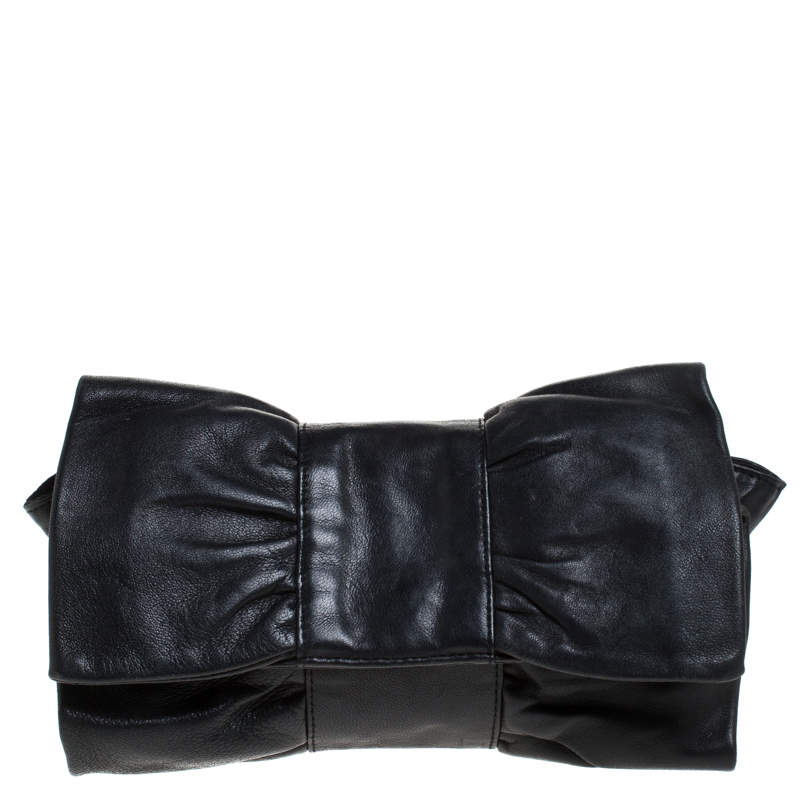 furla black clutch