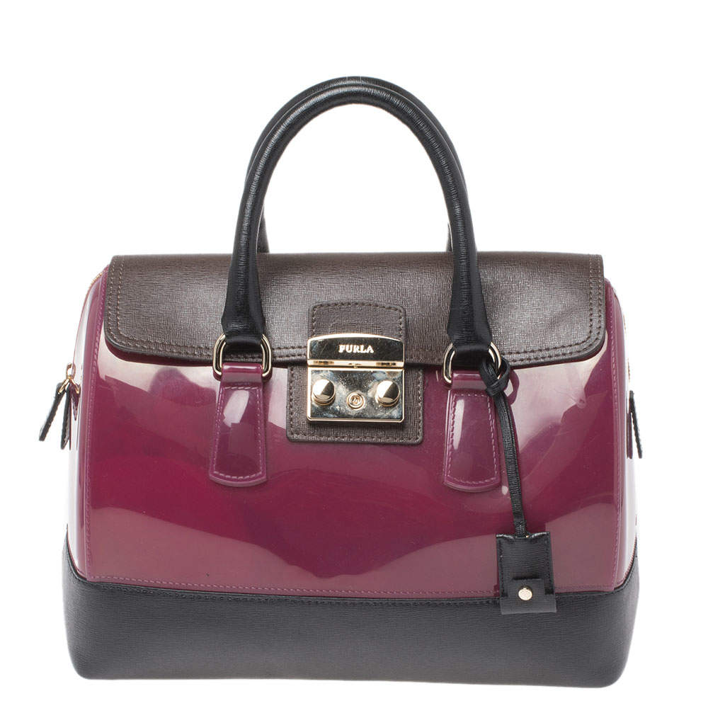 Pre Owned حقيبة فورلا كاندي جلد ومطاط ثلاثية اللون