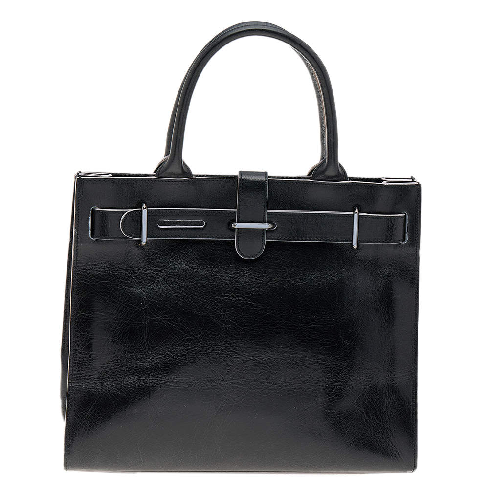 Furla Black Leather Greta Tote Furla | The Luxury Closet