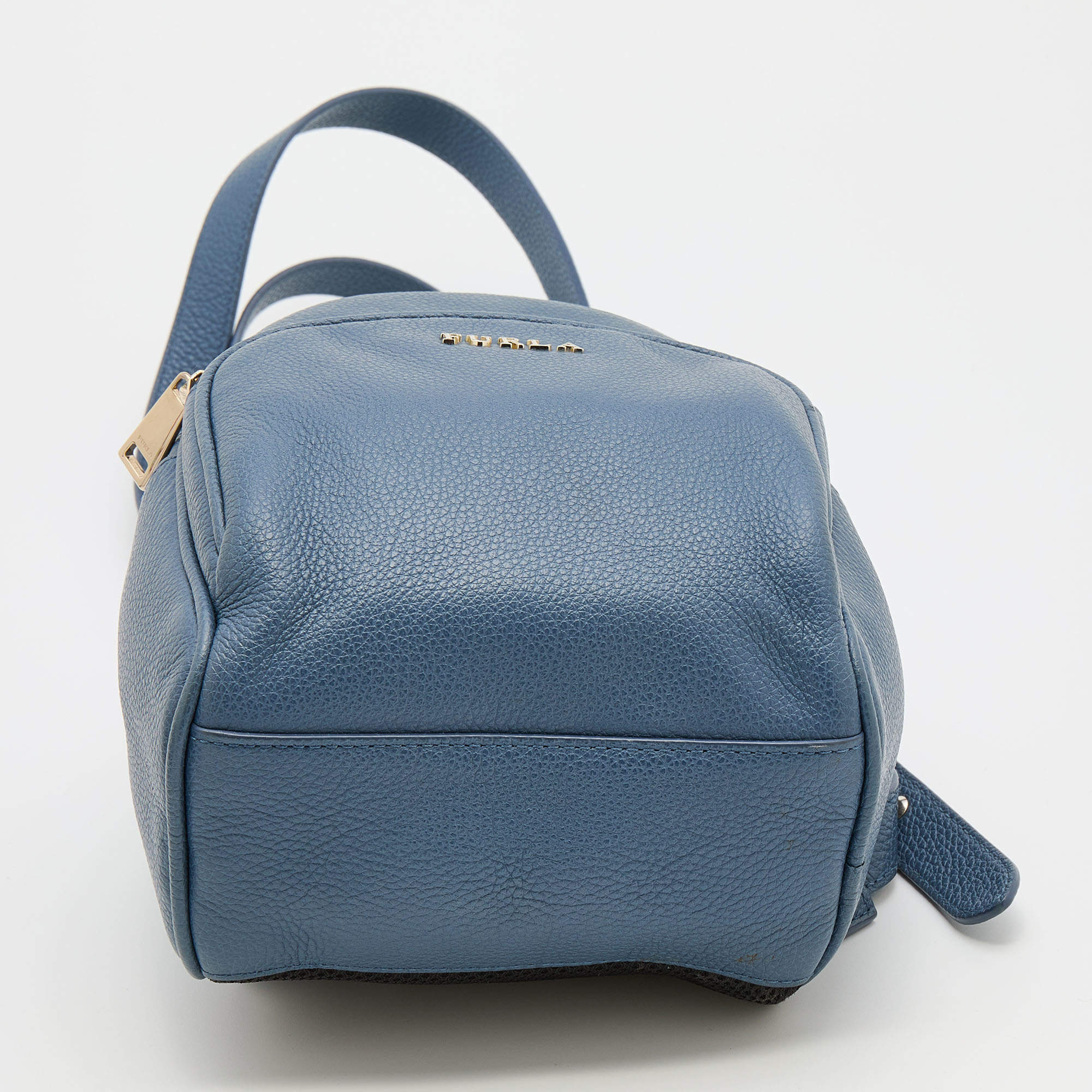 Furla Blue Leather Mini Frida Backpack Furla TLC