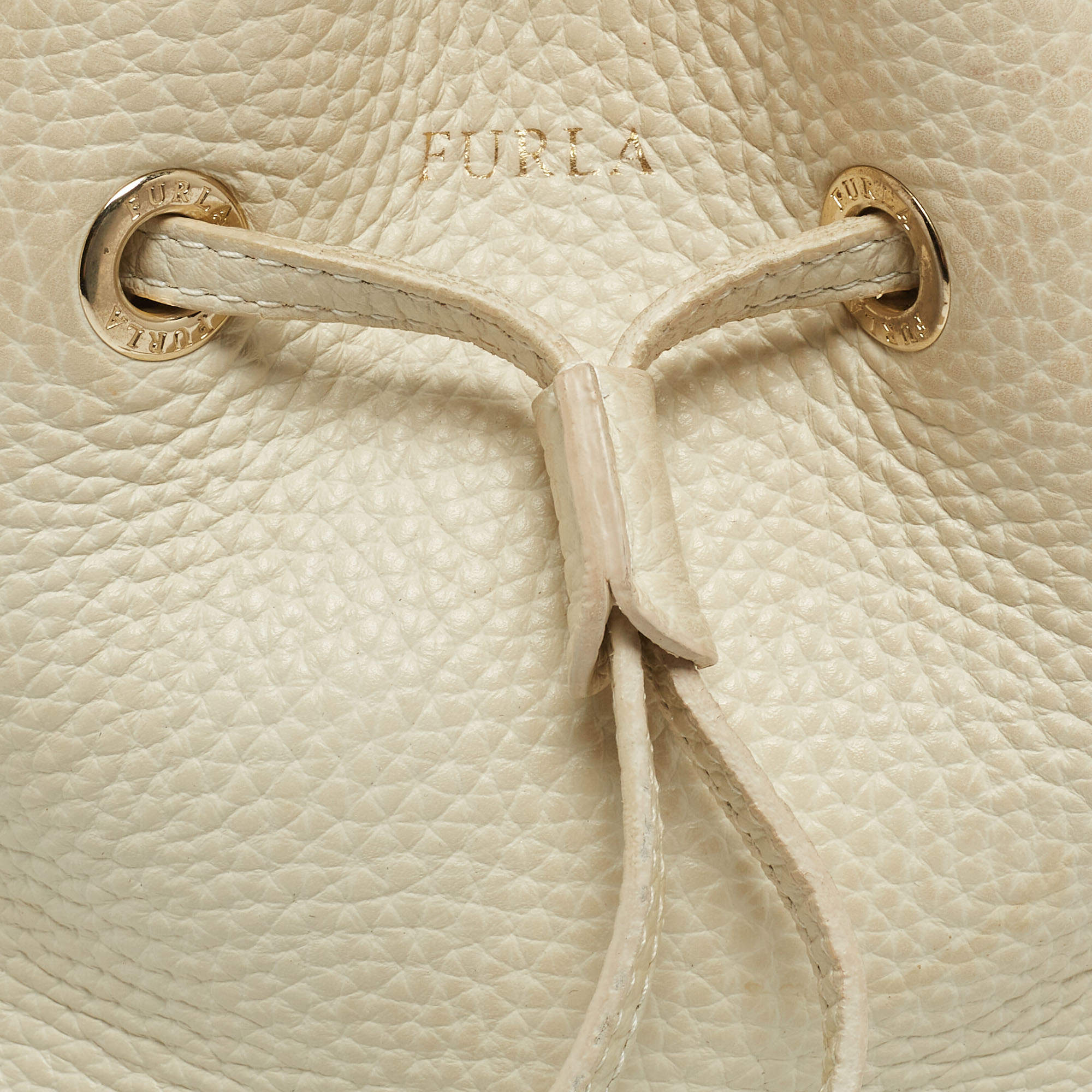 Furla white bucket discount bag