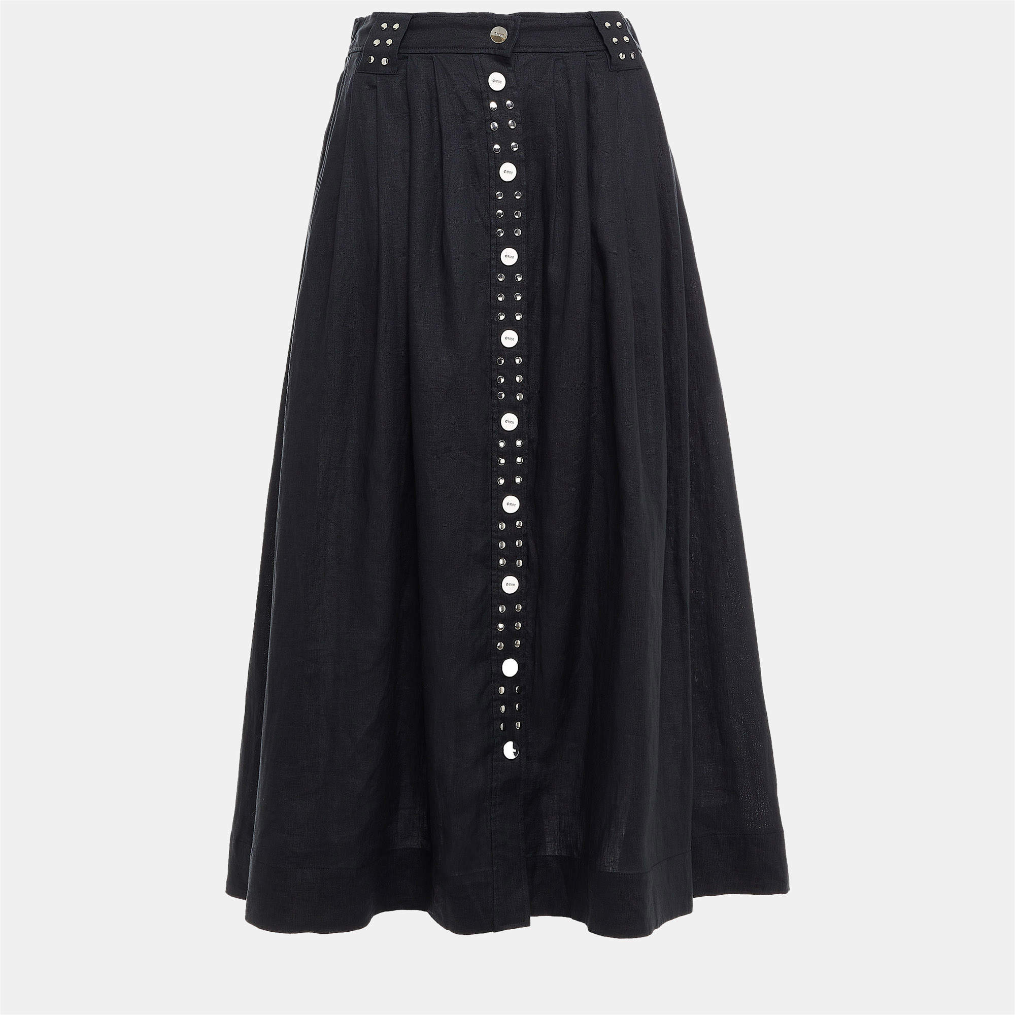 Ganni Linen Midi Skirt EU 38
