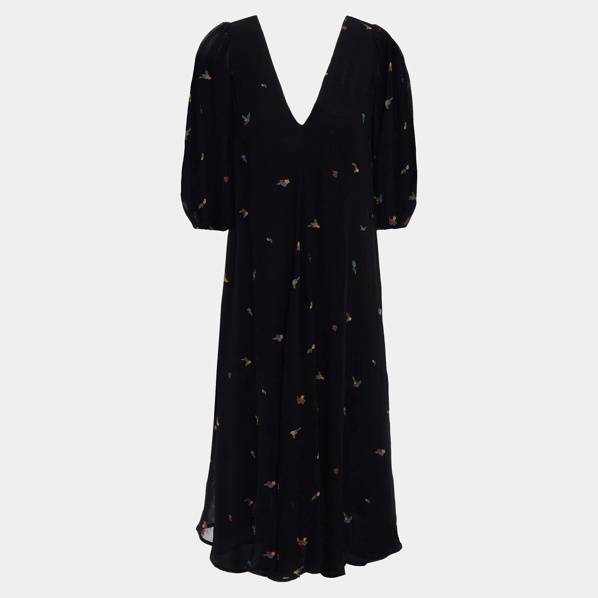 Pre Owned Ganni Viscose Knee Length Dress EU 40