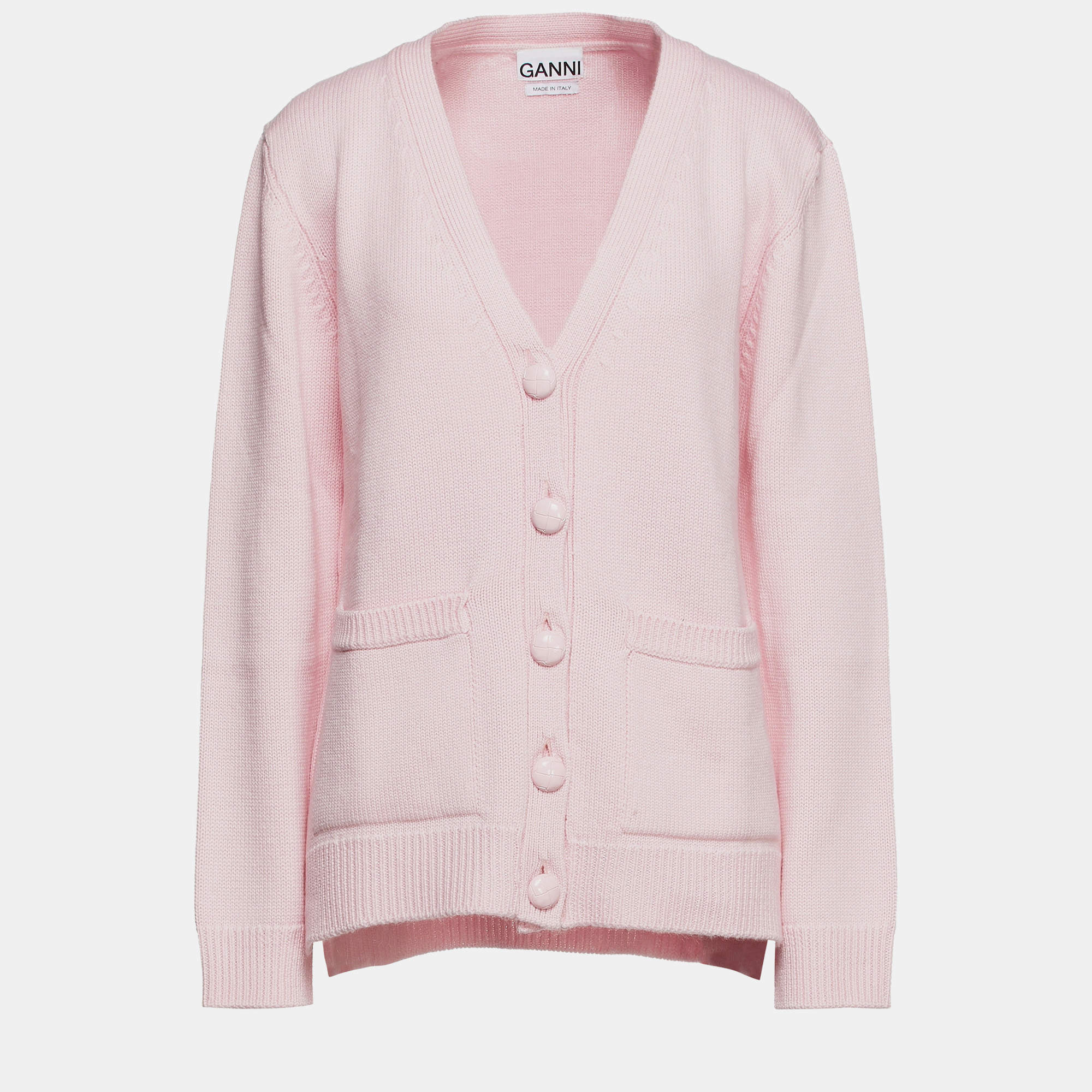 Pre Owned Ganni Merinos Wool Cardigans  S