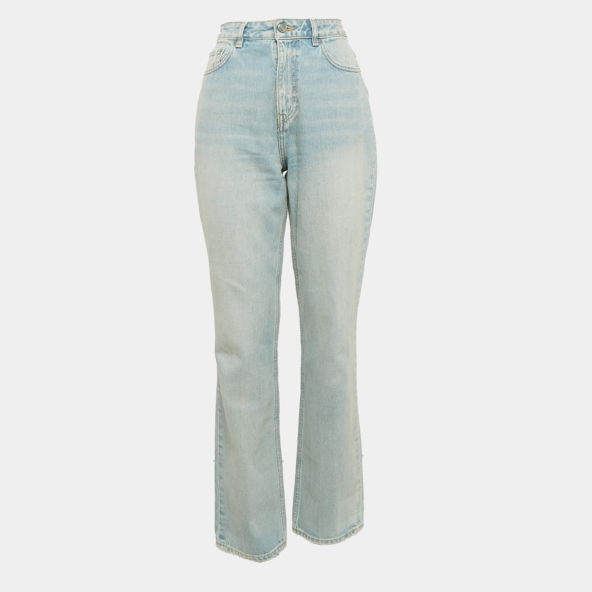 Ganni Light Blue Denim Straight Leg Jeans M Waist 29"