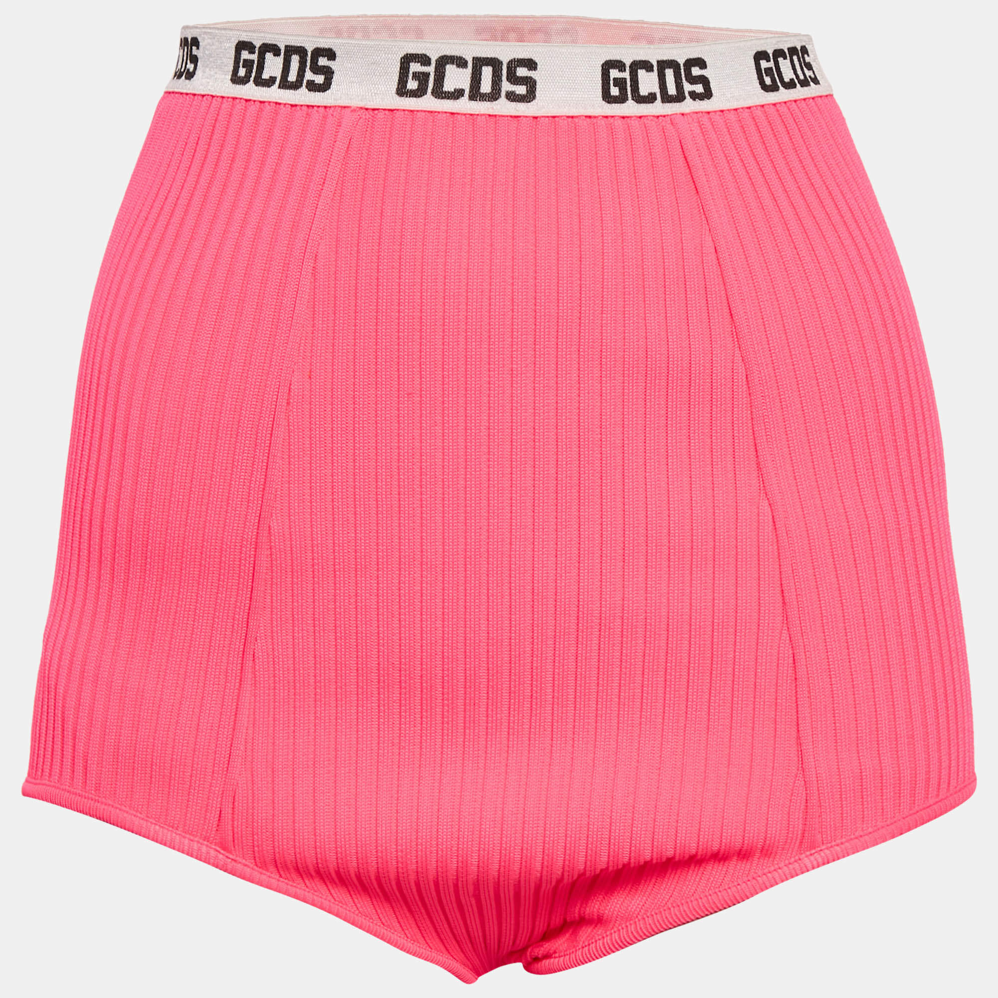 GCD Neon Pink Rib Knit Panties Shorts S