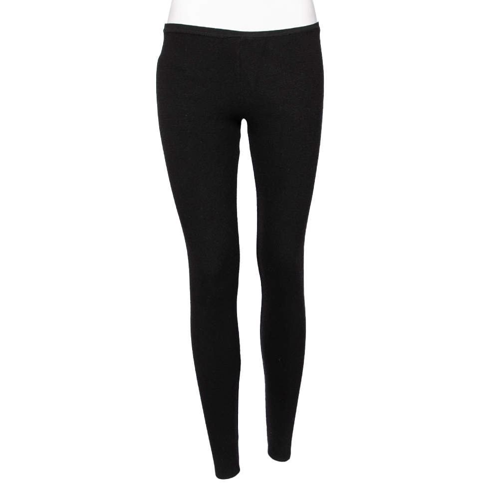 Giambattista Valli Black Knitted Leggings S 