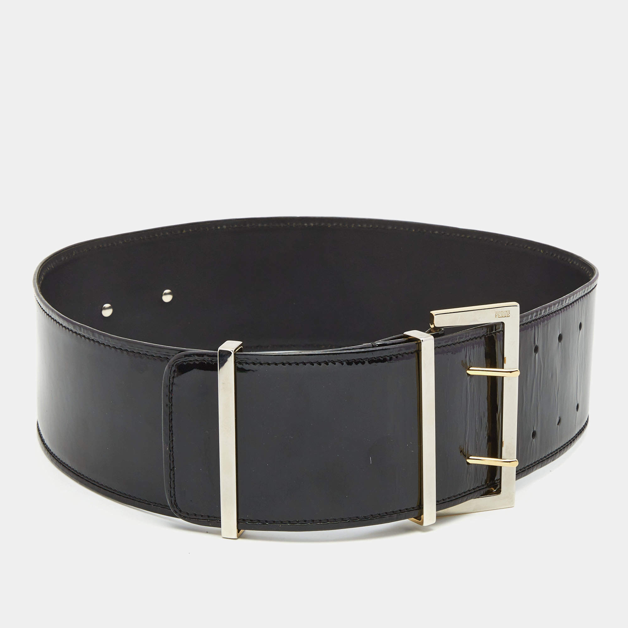 Black patent 2024 belt womens