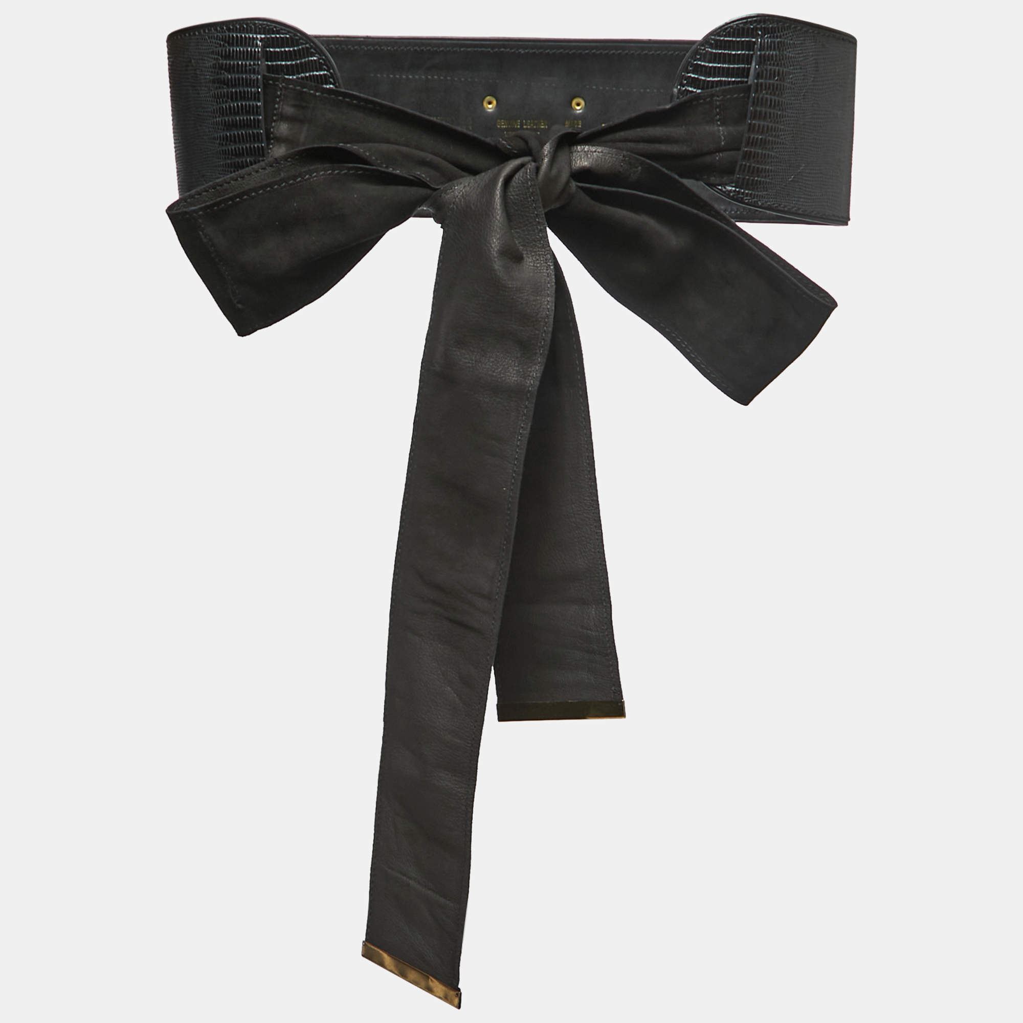 Louis Vuitton Tie The Knot Leather Waist Belt - Black Belts