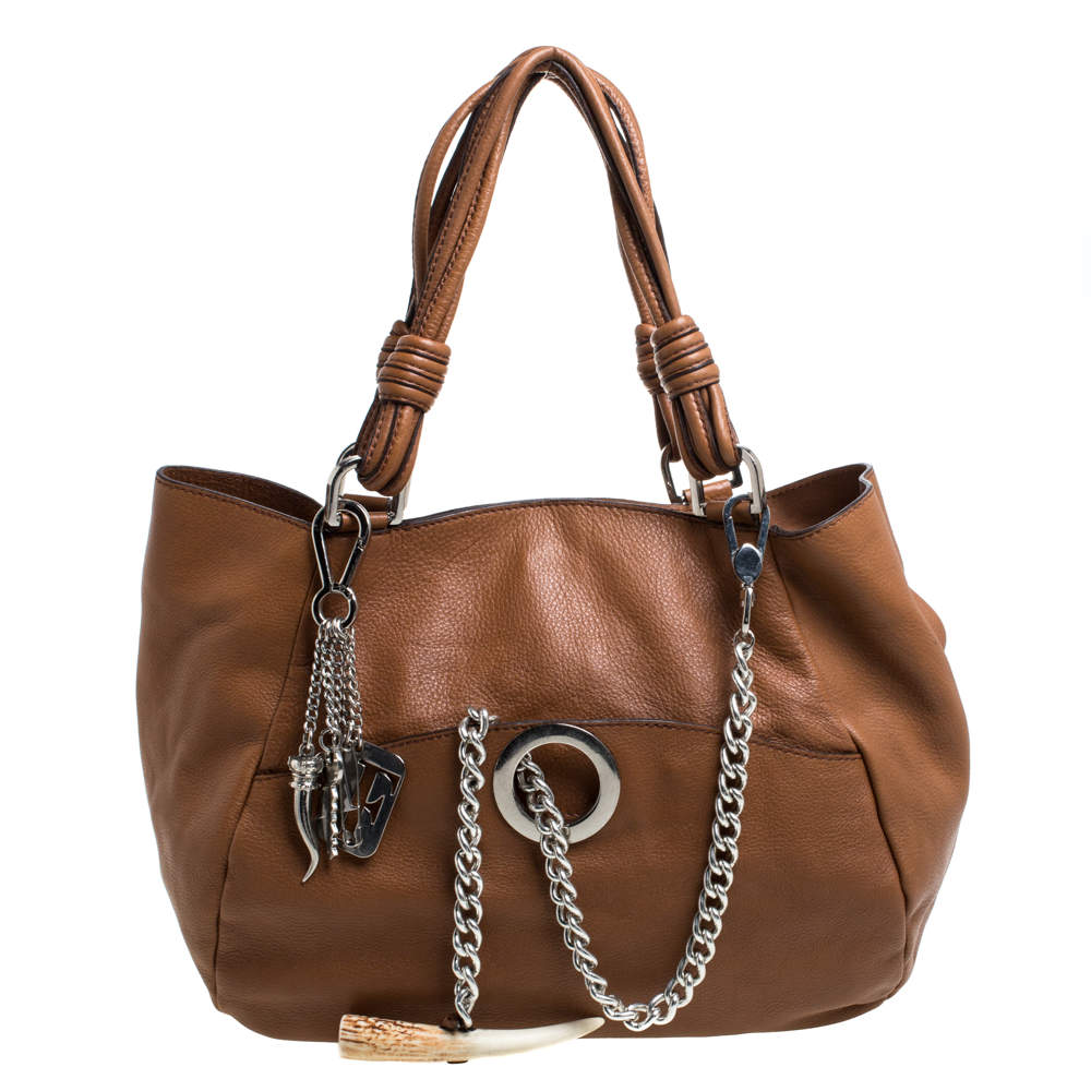 Gianfranco Ferre Brown Leather Shoulder Bag