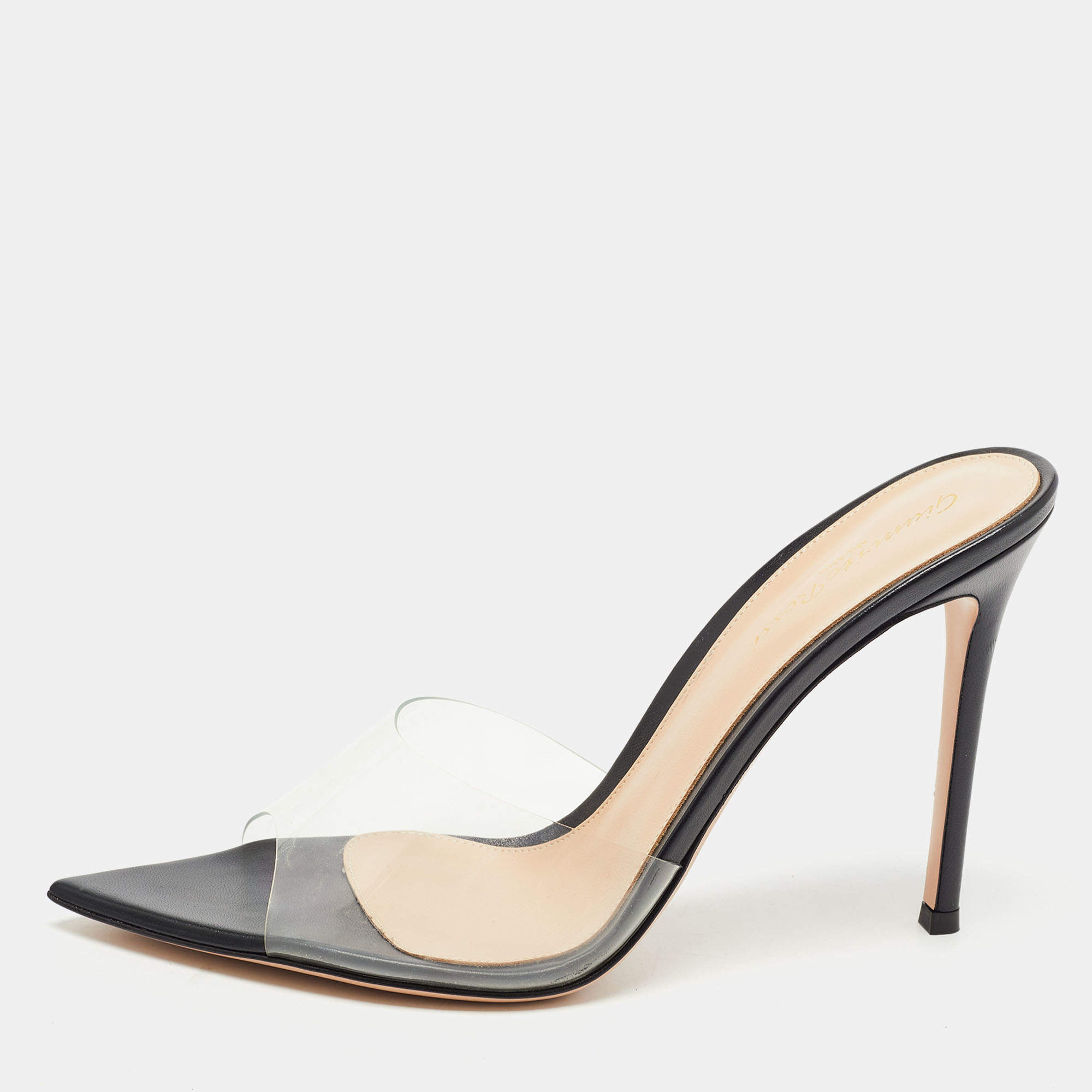 Gianvito Rossi Transparent PVC Elle Slide Sandals Size 40