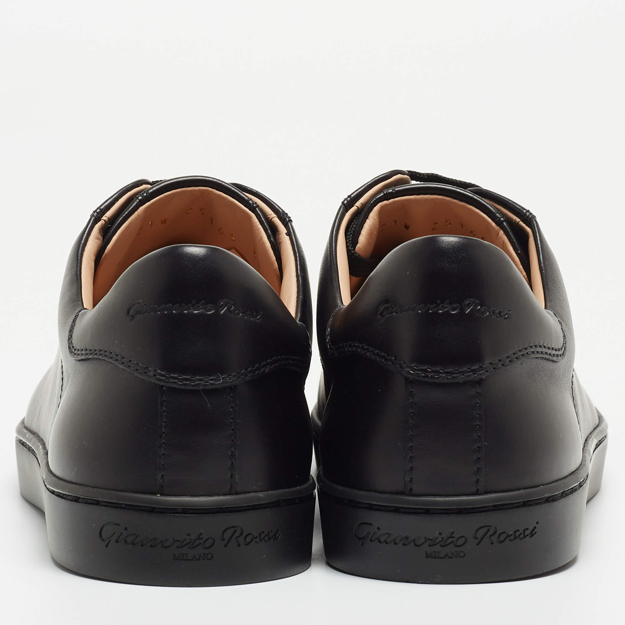 Gianvito Rossi Black Leather Low Top Sneakers Size 39