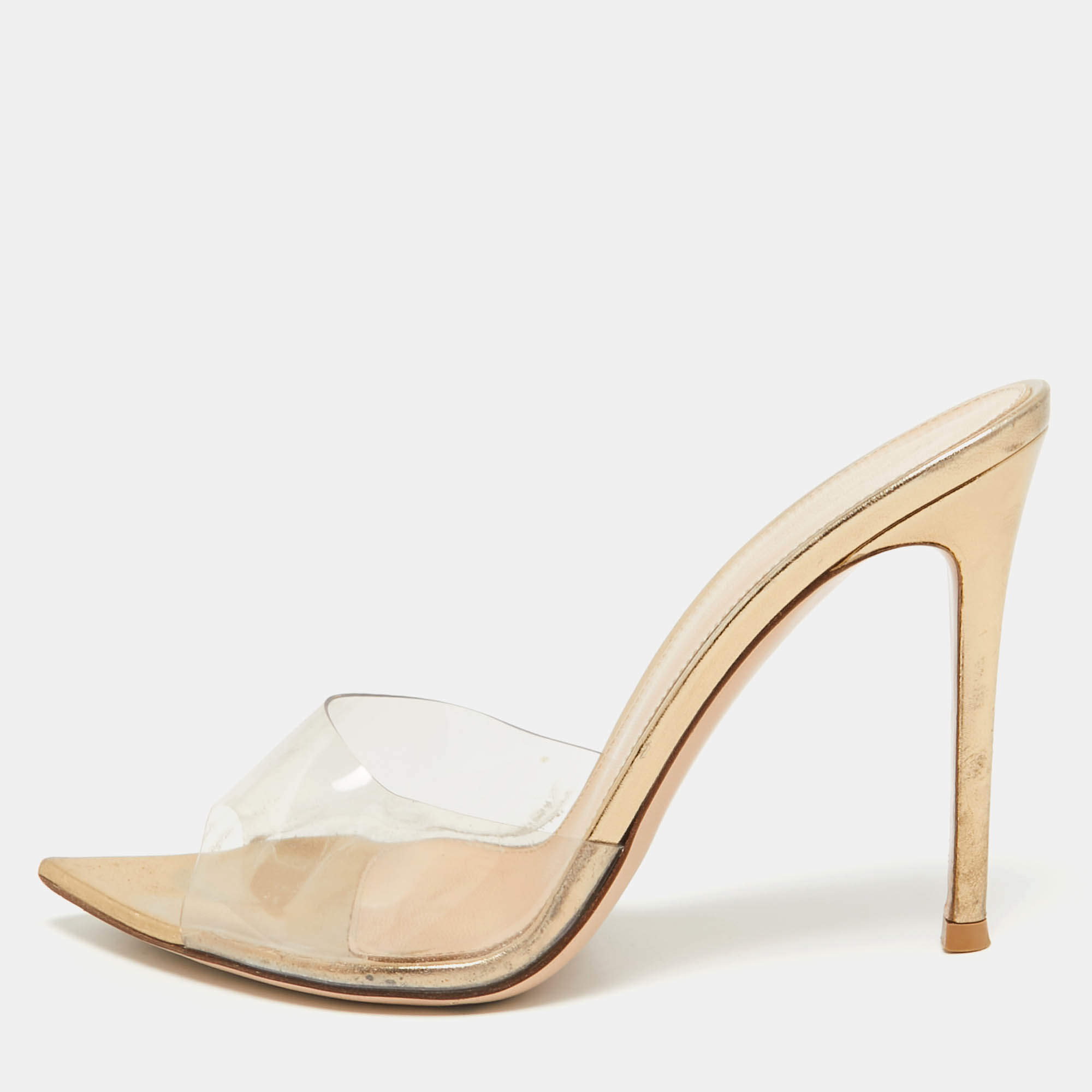 Gianvito Rossi Transparent PVC Elle Slide Sandals Size 37