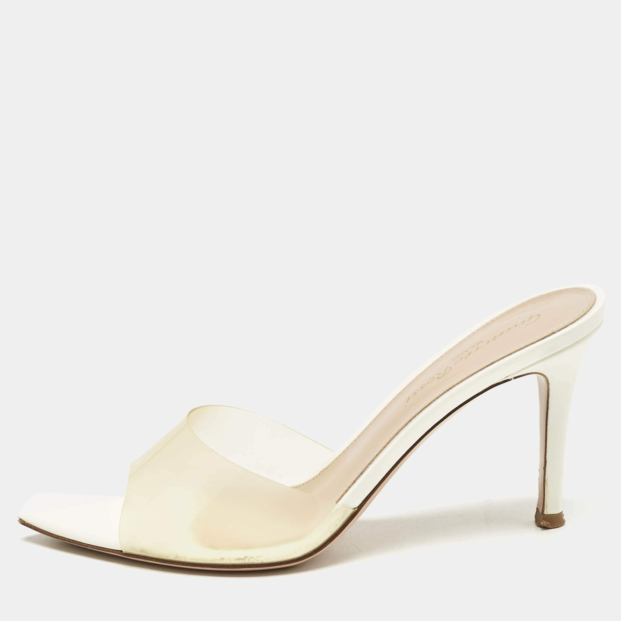 Gianvito Rossi Transparent PVC Alise Slide Sandals Size 35.5