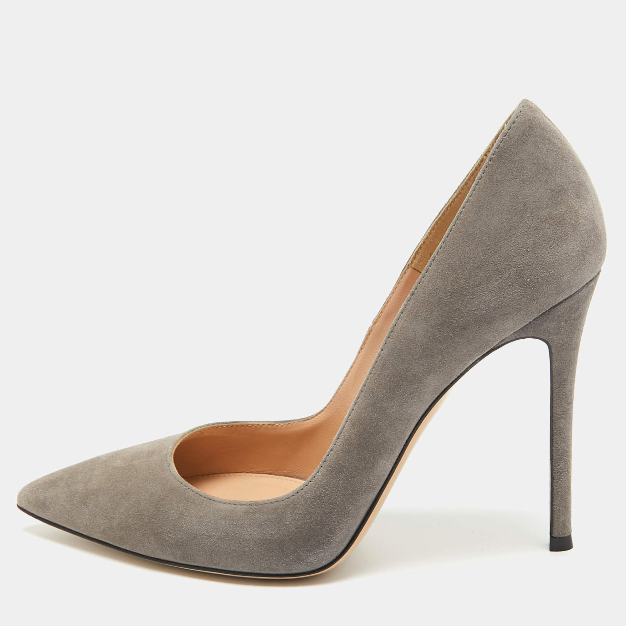 Grey suede pumps deals