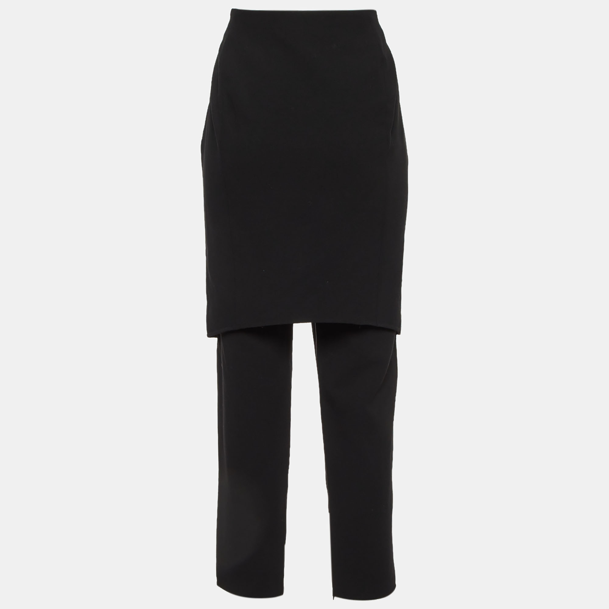 Giorgio Armani Black Crepe Trousers L