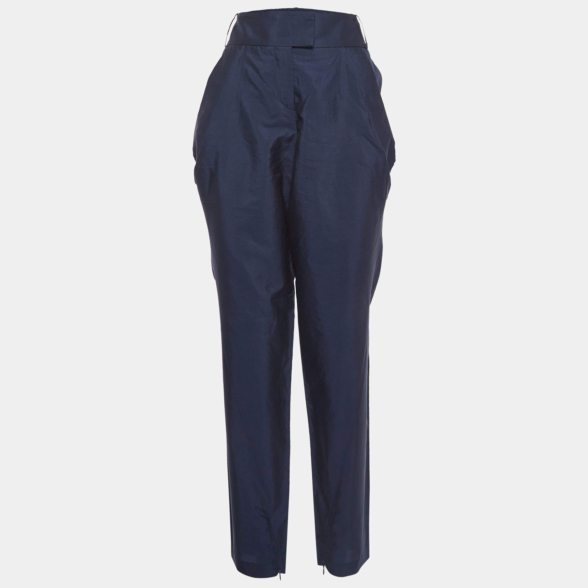ARMANI Womens Slim Fit Casual Trousers W33 L32 Purple Cotton | Vintage &  Second-Hand Clothing Online | Thrift Shop