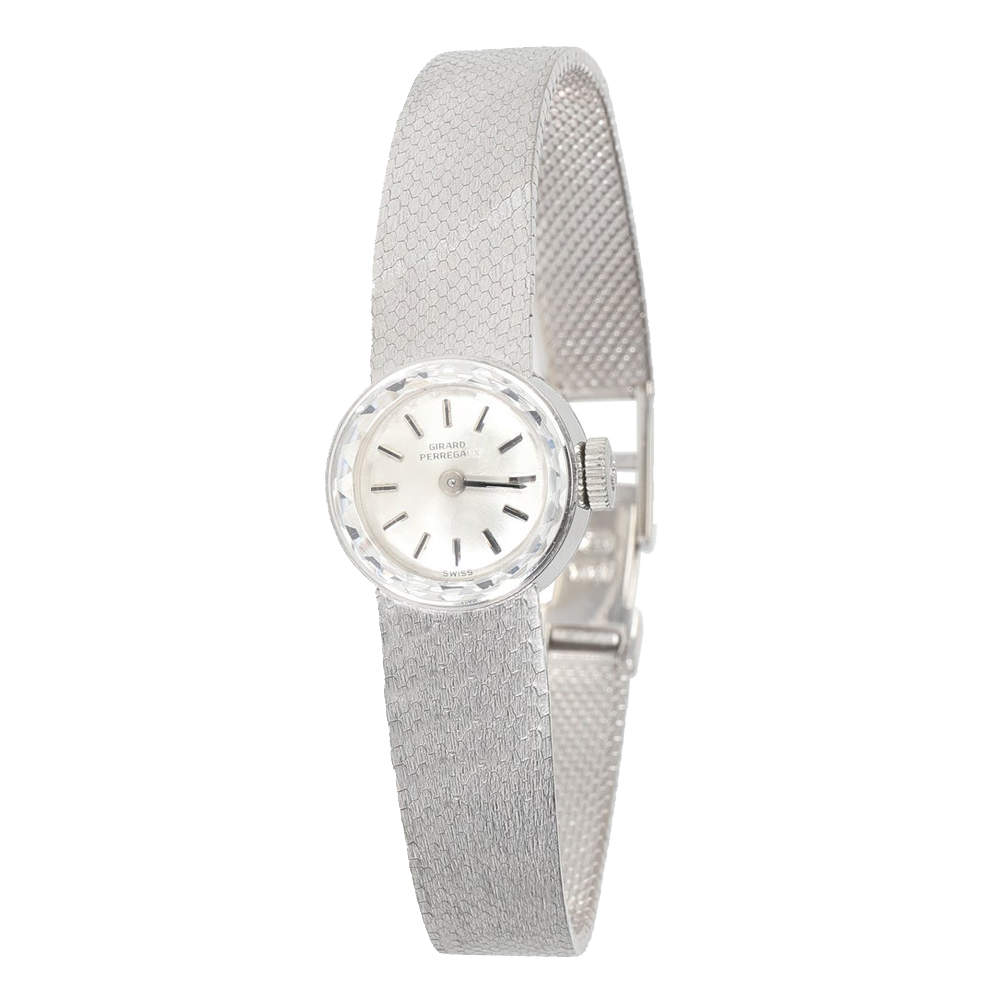Girard Perregaux MOP 18K White Gold Cocktail Women's Wristwatch 24 MM