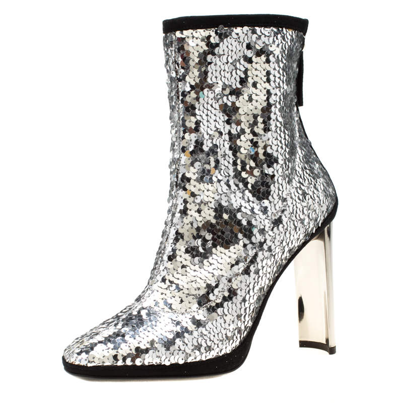 silver sequin shoes