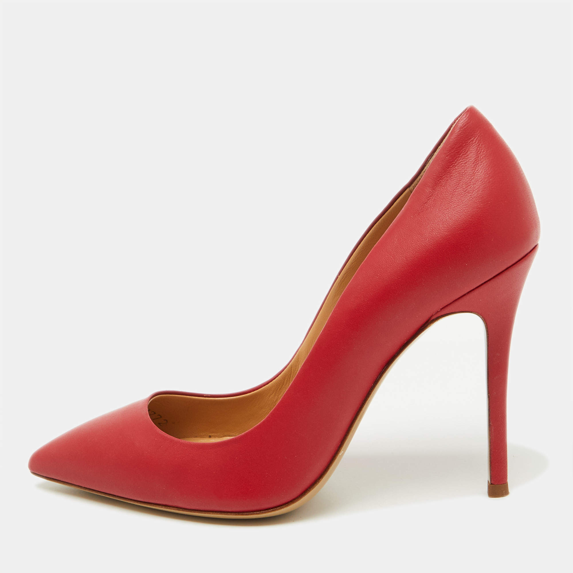 Giuseppe Zanotti Red Leather Pointed Toe Pumps Size 36