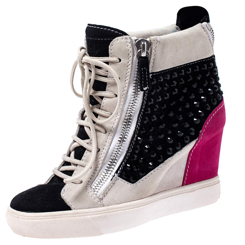 giuseppe zanotti wedge sneakers white