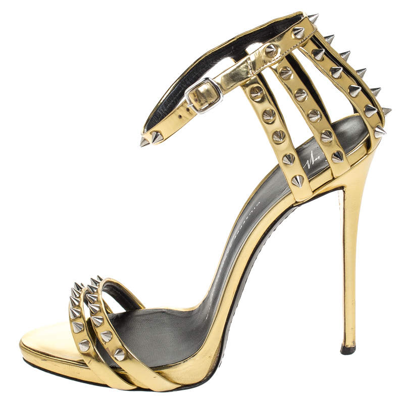 zanotti gold sandals