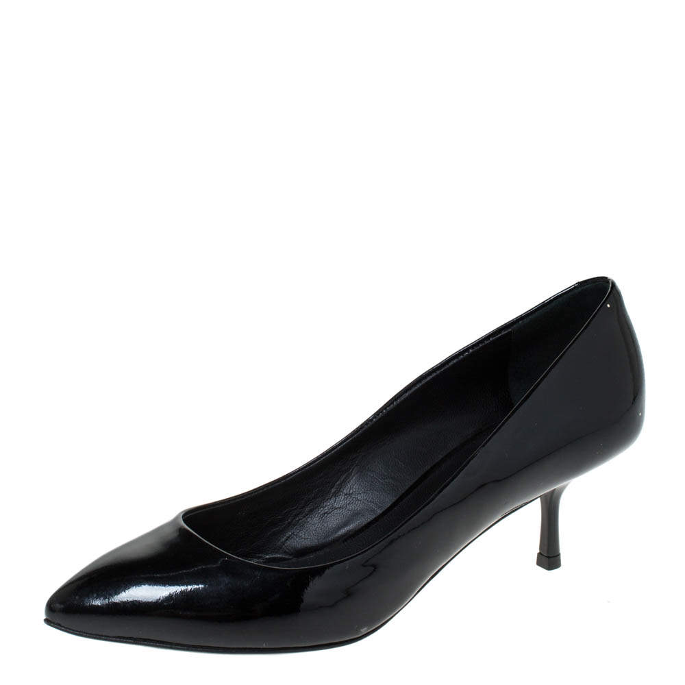 مملوكة مسبقًا Giuseppe Zanotti Black Patent Leather Pointed Toe Pumps Size 37