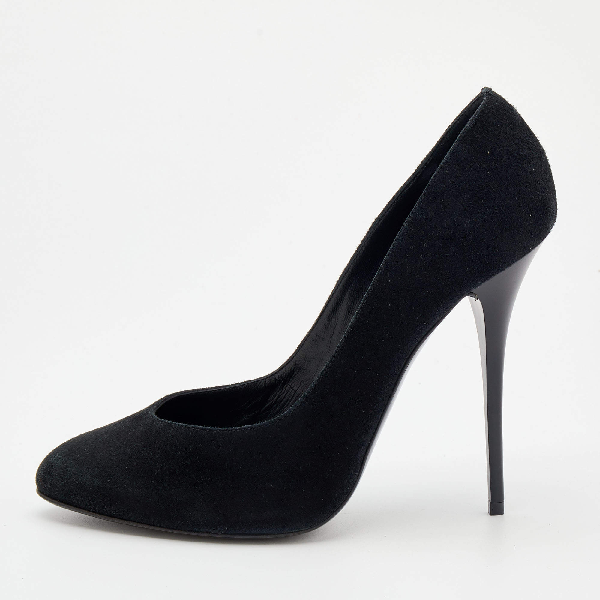 Pre Owned Giuseppe Zanotti Black Suede Pumps Size 40