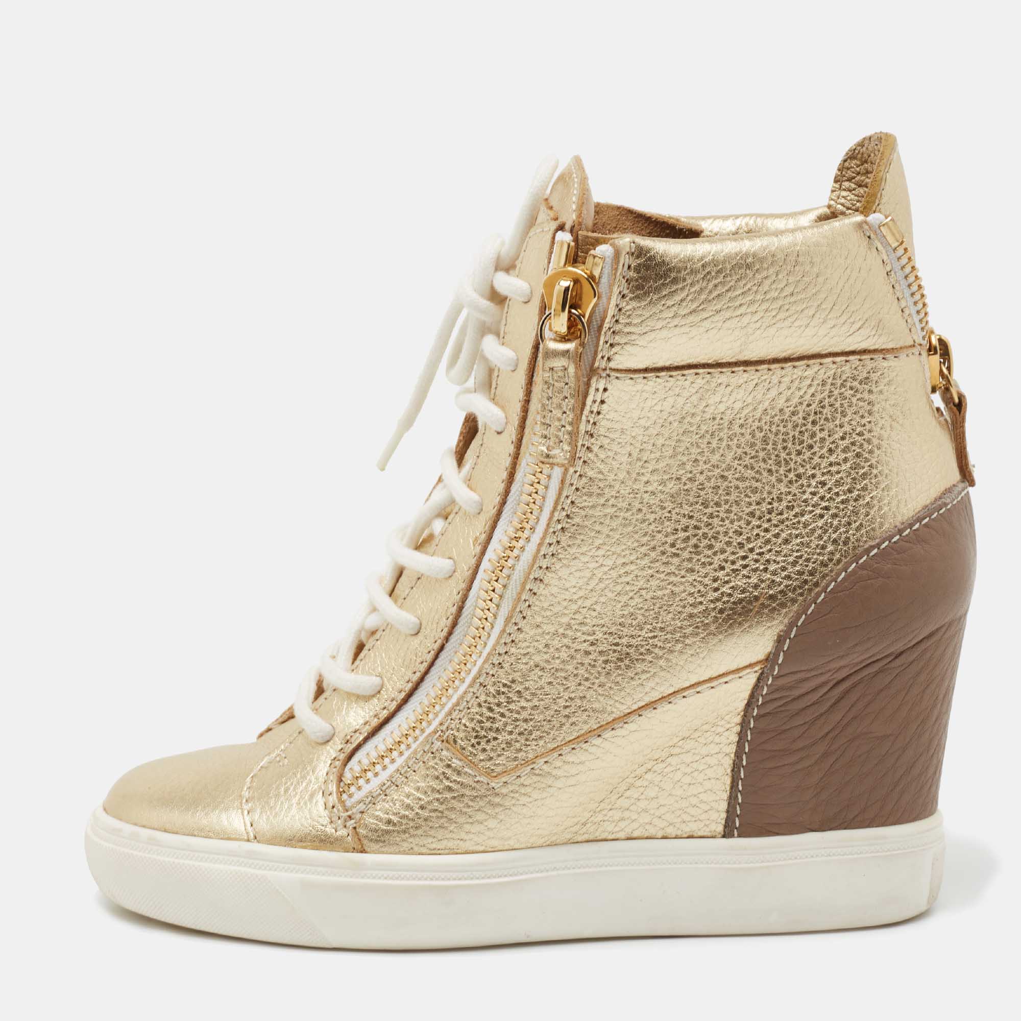 Hi top wedge clearance sneakers