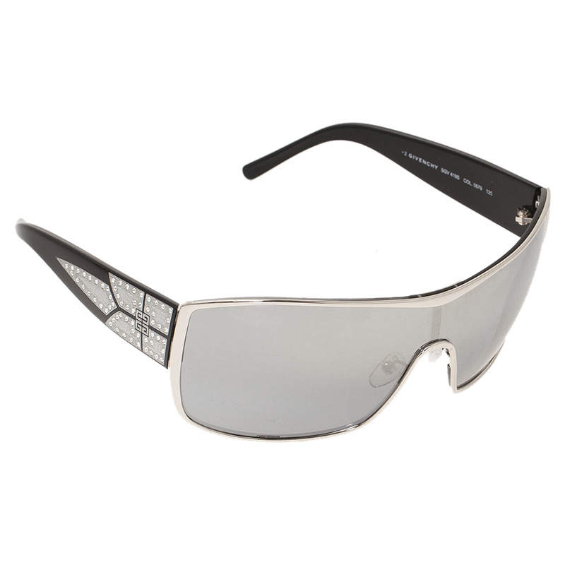 نظارة شمسية جيفنشي شيلد اس جي في 419اس فضية/ سوداء إصدار محدود