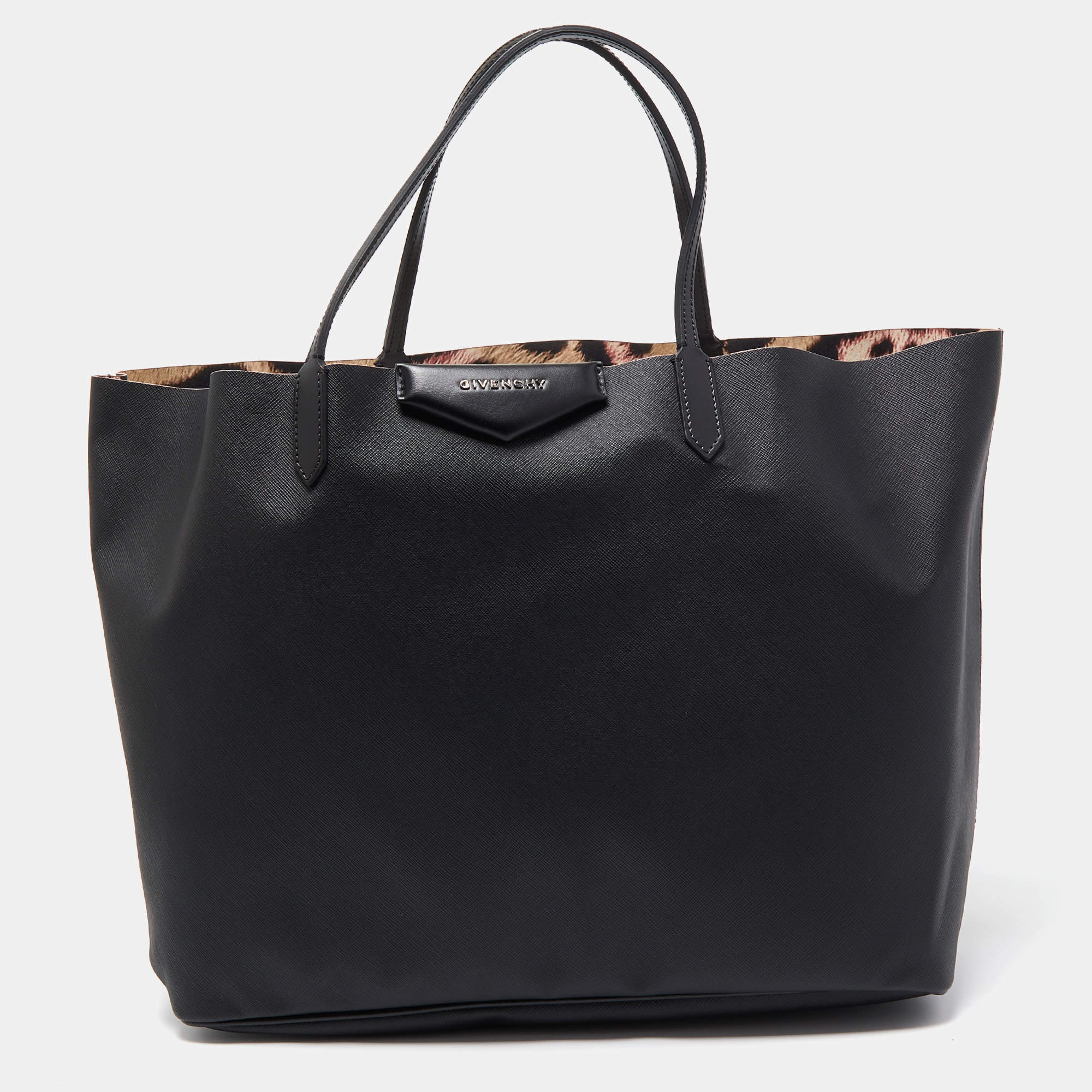 Givenchy Black Coated Canvas Large Antigona Shopping Tote Givenchy