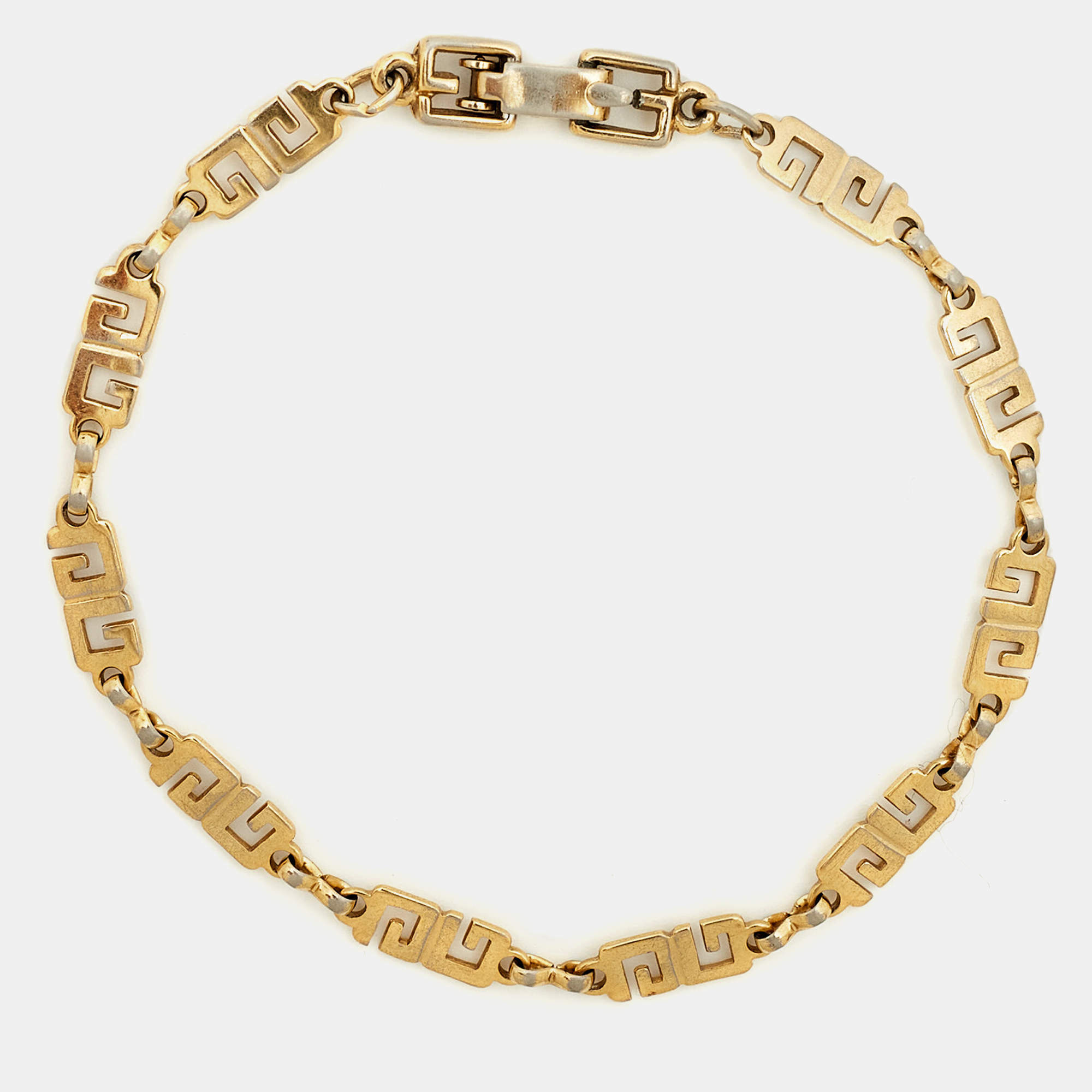 Pre Owned Givenchy G Gold Tone Chain Bracelet